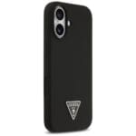 Guess Silicone Triangle Logo MagSafe Black iPhone 17 Tok