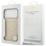 Guess Triangle Logo MagSafe Beige iPhone 17 Pro Tok