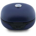 Headphones Bluetooth TWS BMW Leather Metal Logo ENC Blue