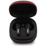 Headphones Bluetooth TWS BMW Leather Metal Logo ENC Red