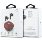 Headphones Bluetooth TWS BMW Leather Metal Logo ENC Red