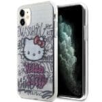 Hello Kitty HKHCN61HDGPHT White Hardcase IML Kitty On Bricks Graffiti iPhone 11/XR Tok