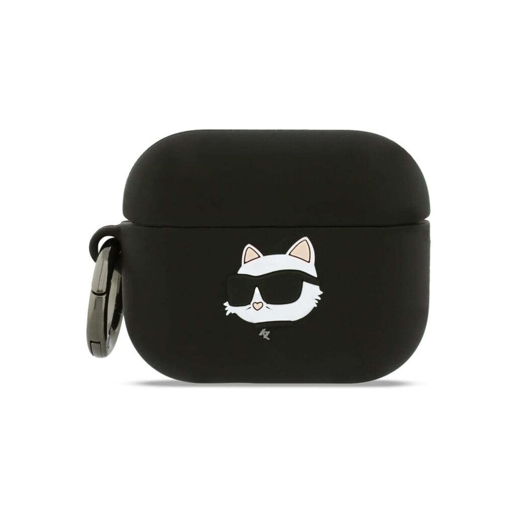 Karl Lagerfeld 3D Logo NFT Choupette Head Silicone Black AirPods Pro Tok