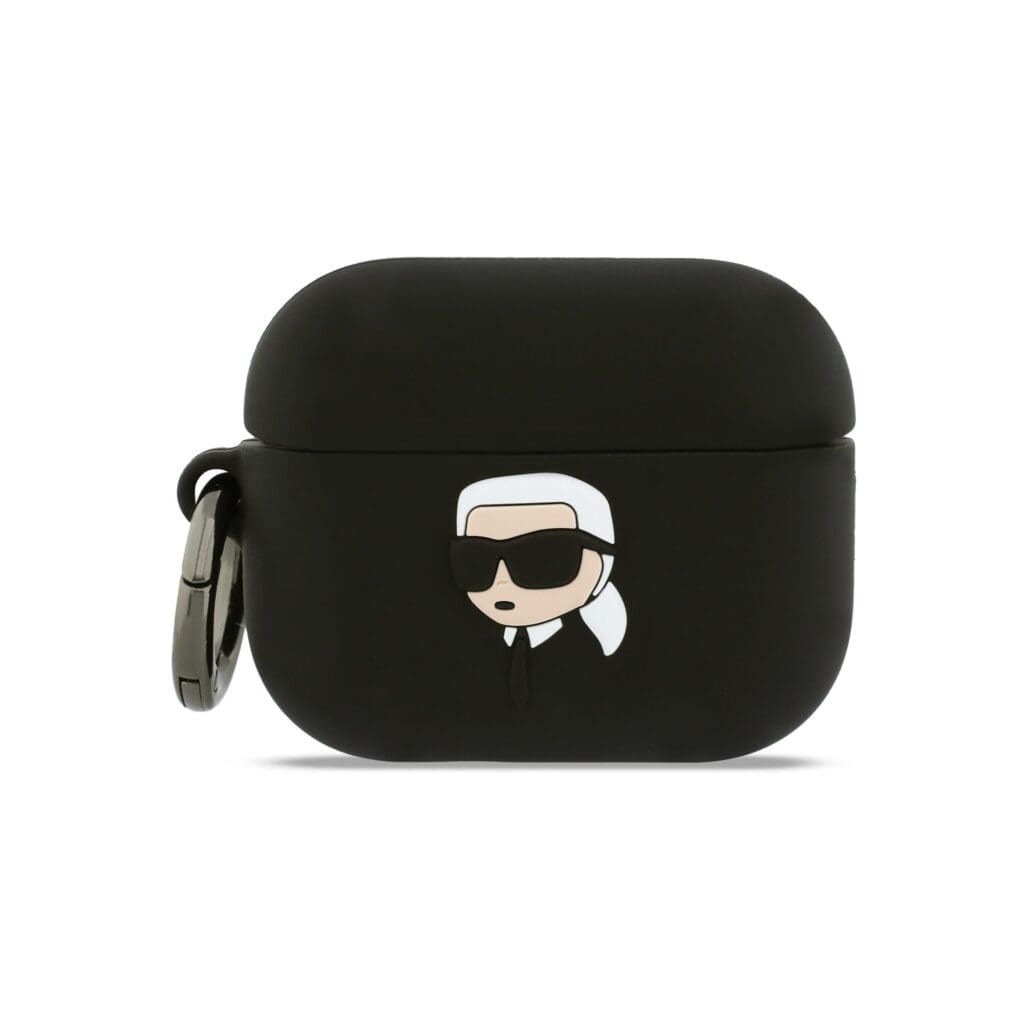 Karl Lagerfeld 3D Logo NFT Karl Head Silicone Black AirPods Pro Tok