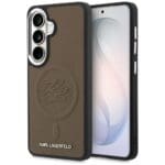 Karl Lagerfeld Embossed Ring Initials MagSafe Brown Samsung Galaxy S26 Tok