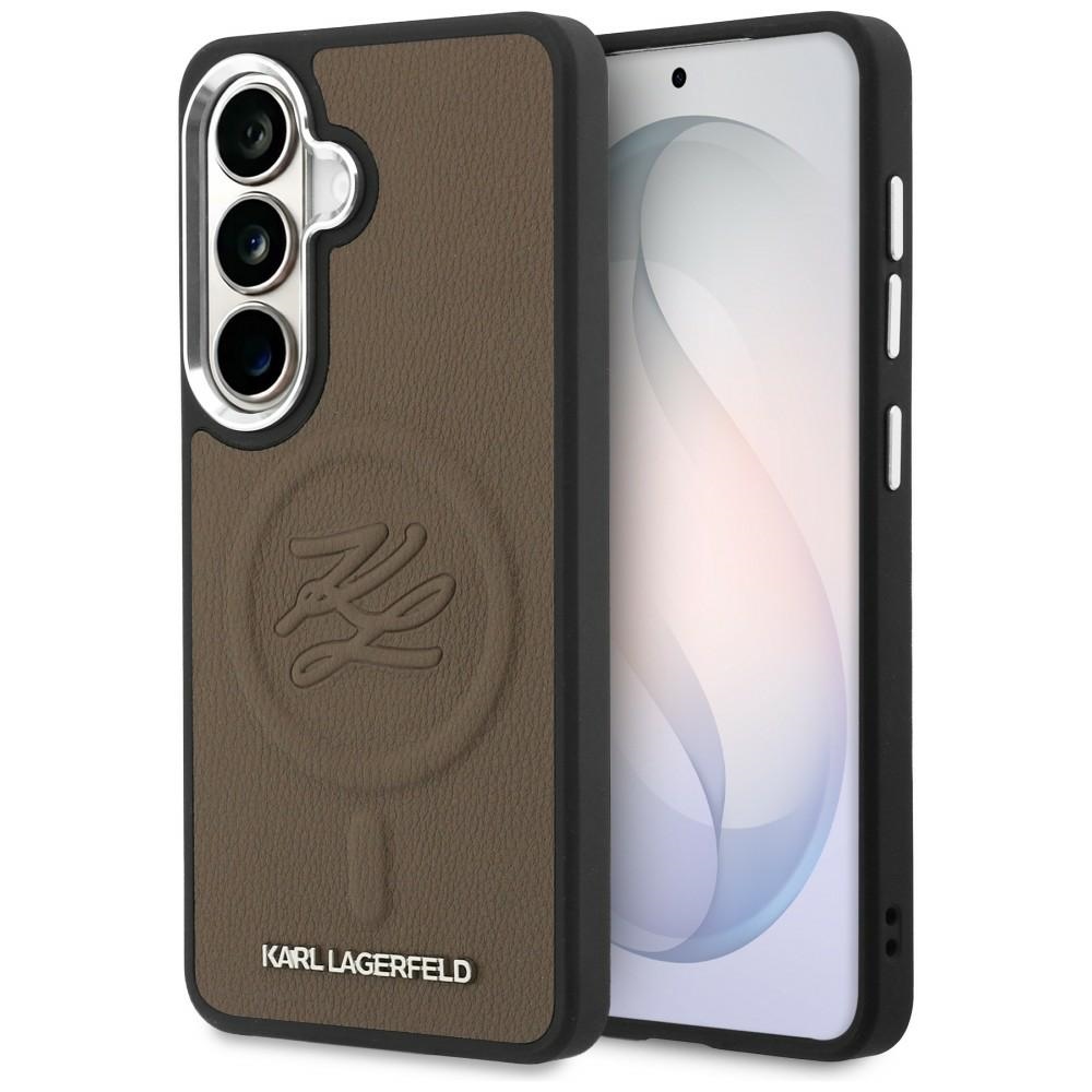 Karl Lagerfeld Embossed Ring Initials MagSafe Brown Samsung Galaxy S26 Tok