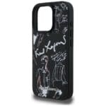 Karl Lagerfeld Grained Pattern & Logo MagSafe Black iPhone 16 Pro Max Tok