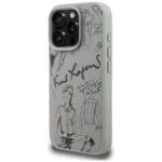 Karl Lagerfeld Grained Pattern & Logo MagSafe Grey iPhone 16 Pro Max Tok