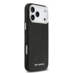 Karl Lagerfeld Grained PU Repeated Logo MagSafe Black iPhone 17 Pro Max Tok