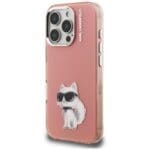 Karl Lagerfeld IML Aquarelle Choupette & Logo Pink iPhone 16 Pro Max Tok