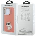 Karl Lagerfeld IML Aquarelle Choupette & Logo Pink iPhone 16 Pro Max Tok