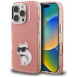 Karl Lagerfeld IML Aquarelle Choupette & Logo Pink iPhone 16 Pro Tok