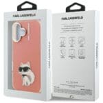 Karl Lagerfeld IML Aquarelle Choupette & Logo Pink iPhone 16 Tok