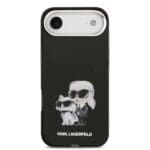 Karl Lagerfeld IML Aquarelle Karl and Choupette Black iPhone 17 Air Tok