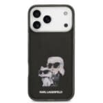 Karl Lagerfeld IML Aquarelle Karl and Choupette Black iPhone 17 Pro Tok