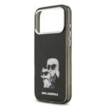 Karl Lagerfeld IML Aquarelle Karl and Choupette Black iPhone 17 Pro Tok