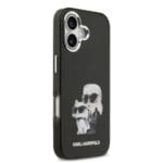 Karl Lagerfeld IML Aquarelle Karl and Choupette Black iPhone 17 Tok