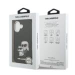 Karl Lagerfeld IML Aquarelle Karl and Choupette Black iPhone 17 Tok