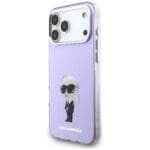 Karl Lagerfeld IML Aquarelle Karl & Choupette & Logo MagSafe Purple iPhone 17 Pro Max Tok