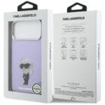Karl Lagerfeld IML Aquarelle Karl & Choupette & Logo MagSafe Purple iPhone 17 Pro Max Tok