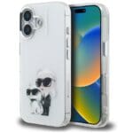 Karl Lagerfeld IML Aquarelle Karl & Choupette & Logo White iPhone 16 Tok