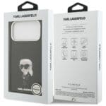 Karl Lagerfeld IML Aquarelle Karl & Logo MagSafe Black iPhone 17 Pro Max Tok