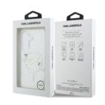 Karl Lagerfeld IML Choupette Karl Script Logo Magnetic Transparent Samsung Galaxy S26 Tok