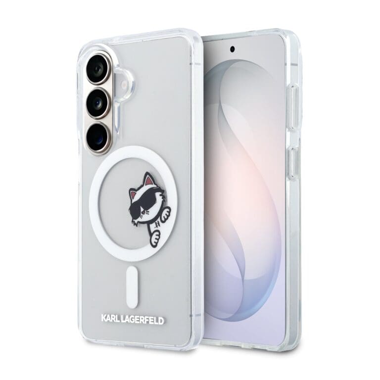 Karl Lagerfeld IML Choupette Peekaboo Logo Magnetic Transparent Samsung Galaxy S26 Tok