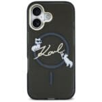 Karl Lagerfeld IML Choupettes Karl Script Logo MagSafe Black iPhone 17 Air Tok