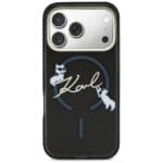 Karl Lagerfeld IML Choupettes Karl Script Logo MagSafe Black iPhone 17 Pro Tok