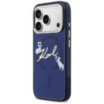 Karl Lagerfeld IML Choupettes Karl Script Logo MagSafe Blue iPhone 17 Pro Tok
