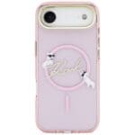 Karl Lagerfeld IML Choupettes Karl Script Logo MagSafe Pink iPhone 17 Air Tok