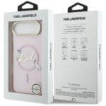 Karl Lagerfeld IML Choupettes Karl Script Logo MagSafe Pink iPhone 17 Air Tok