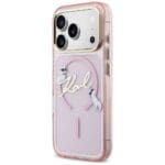 Karl Lagerfeld IML Choupettes Karl Script Logo MagSafe Pink iPhone 17 Pro Max Tok
