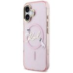 Karl Lagerfeld IML Choupettes Karl Script Logo MagSafe Pink iPhone 17 Tok