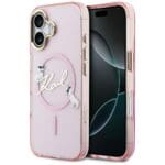 Karl Lagerfeld IML Choupettes Karl Script Logo MagSafe Pink iPhone 17 Tok