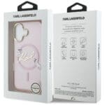 Karl Lagerfeld IML Choupettes Karl Script Logo MagSafe Pink iPhone 17 Tok