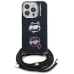 Karl Lagerfeld IML Crossbody Karl&Choupette Head Black iPhone 16 Pro Max Tok