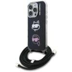 Karl Lagerfeld IML Crossbody Karl&Choupette Head Black iPhone 16 Pro Max Tok