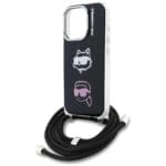 Karl Lagerfeld IML Crossbody Karl&Choupette Head Black iPhone 16 Pro Max Tok