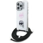 Karl Lagerfeld IML Crossbody Karl&Choupette Head White iPhone 16 Pro Tok