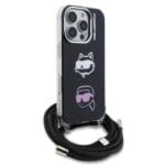 Karl Lagerfeld IML Crossbody K&CH Heads Black iPhone 16 Pro Tok