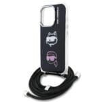 Karl Lagerfeld IML Crossbody K&CH Heads Black iPhone 16 Pro Tok