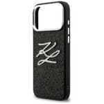 Karl Lagerfeld IML Glitter KL Diamond Logo Black iPhone 17 Pro Max Tok