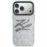 Karl Lagerfeld IML Glitter KL Diamond Logo Silver iPhone 17 Pro Tok