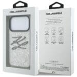 Karl Lagerfeld IML Glitter KL Diamond Logo Silver iPhone 17 Pro Tok