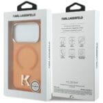 Karl Lagerfeld IML K Head Logo MagSafe Orange iPhone 17 Pro Tok
