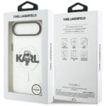 Karl Lagerfeld IML Karl Sketch Logo MagSafe Clear iPhone 17 Air Tok