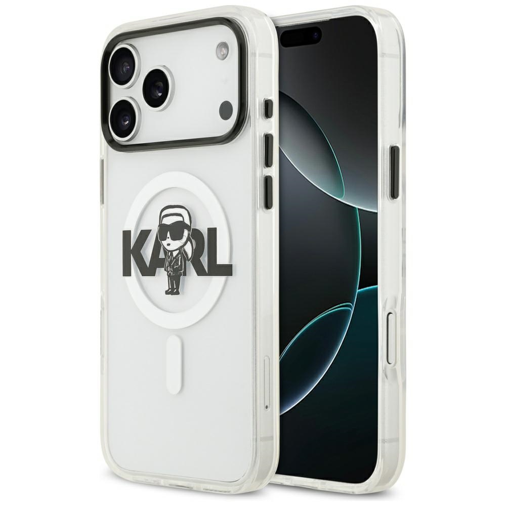 Karl Lagerfeld IML Karl Sketch Logo MagSafe Clear iPhone 17 Pro Max Tok