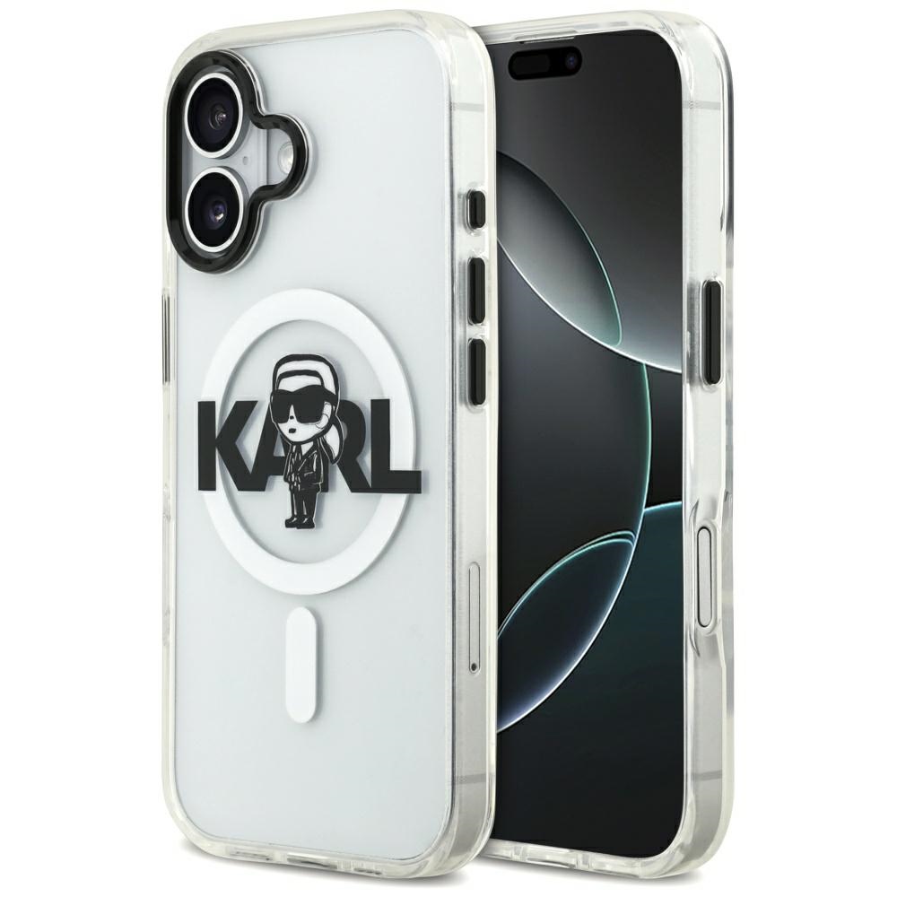 Karl Lagerfeld IML Karl Sketch Logo MagSafe Clear iPhone 17 Tok